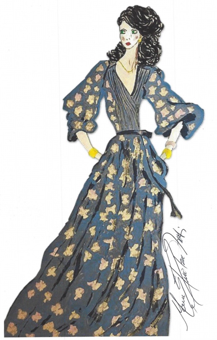 Maria Elena Couture designer sketch